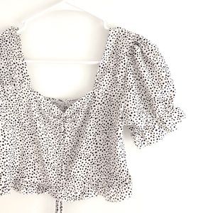 Black and White Polka Dot Crop